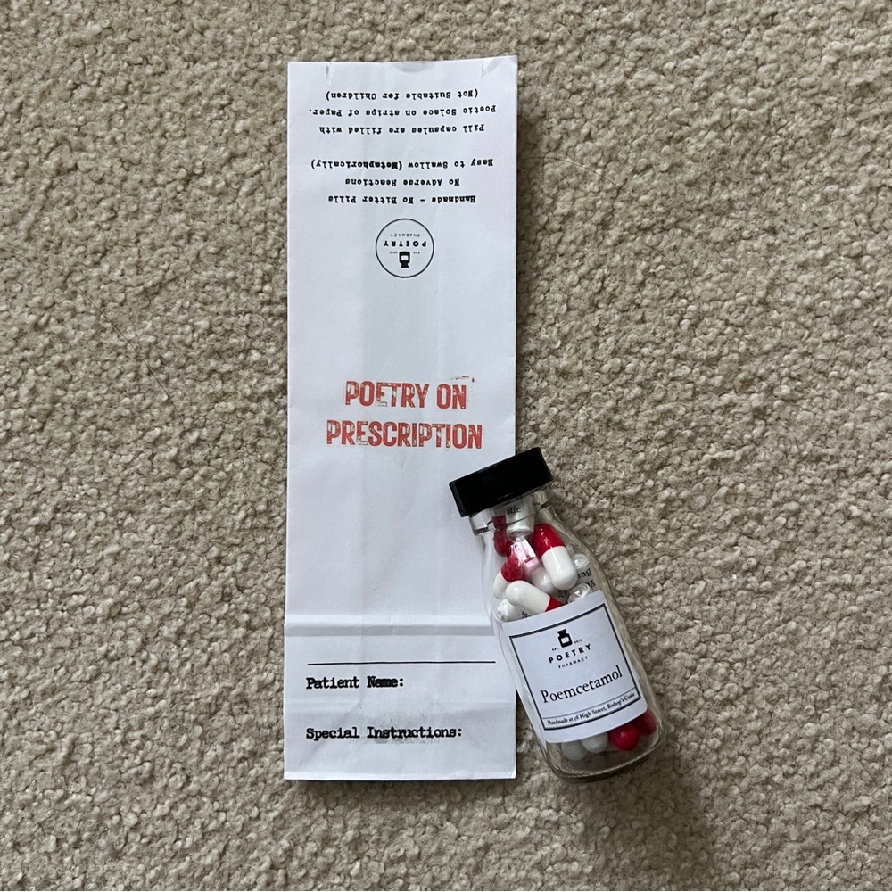 NEW Poetry Pharmacy Poemcetamol